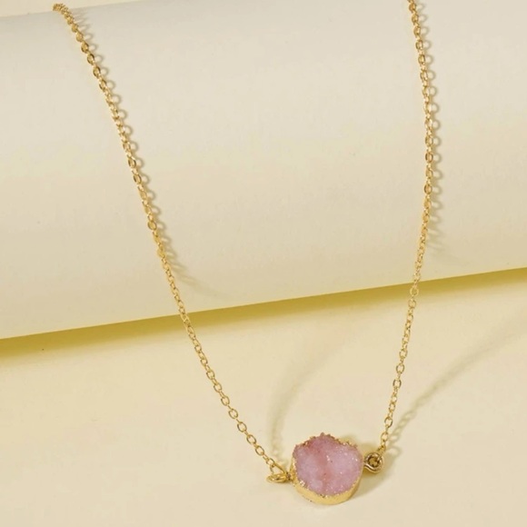 3/$30 NEW! Make A Wish Minimalist Pendant Necklace Crystal Stone Cute Dainty - Picture 8 of 9